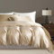 Luowei Housse de Couette 220x240 Doré Satin Parure de lit Unie Adulte 3 Pièces Ensemble Literie Modern Kaki Linge de Lit avec Fermeture éclair et 2x65x65cm Taies d'oreiller