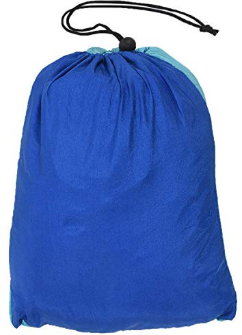 Koanhinn Installation facile Moustiquaire Hamac double Hamak 290 x 140 cm avec corde de vent clous portable pour camping jardin bleu
