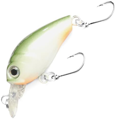 Major Fish Forellen Barsch Wobbler Lil Bill Crankbait 38 mm (Grün Weiss Bodden)