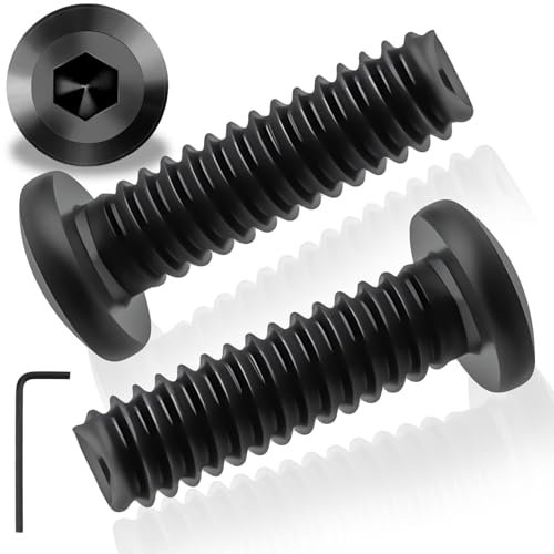 30pcs M5x20mm Vis Noire Tete Plate A2 V2a Vis M5 Boulon Vis Inox Tete Plate Cylindrique Vis Allen avec Clé Hexagonale convient Aux Appareils MéNagers Machines Industrielles