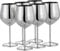 Oak & Steel - 6 Edelstahl-Weingläser, 520 ml - Weingläser für besondere Anlässe mit Geschenkbox (Silber)