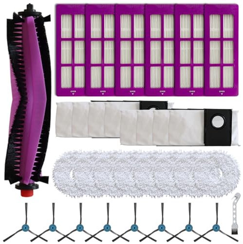 Puupaa Pièces de rechange pour aspirateur Eureka J15 Pro pour robot Ultra, accessoires brosse principale, brosse latérale, chiffon serpillère, sac à poussière, filtres HEPA, brosse de nettoyage (B)