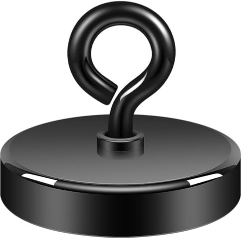 Neosmuk Schwarz Magnet Stark, 140kg Groß Sehr Starker Magnete, Super Neodym Großer Magnet,Hochleistungsmagnet Ideal für Magnete Fischen.