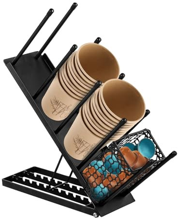 CHILDWEET Estante Para Guardar Tazas Soporte Ajustable Organizador De Té Estantería Metálica