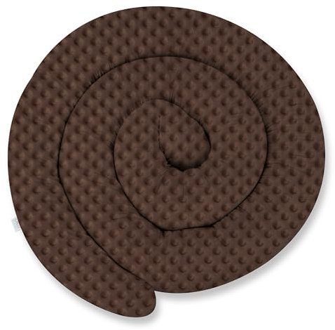 XXXL 400 cm Bettschlange für Allergiker Bettkissen Stillkissen Bettrolle Zierkissen Bettumrandung Schlange Handmade 100% Minky ekmTRADE (93 – Minky Dunkelbraun, 400 cm)