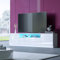 BESTWANTED LED-TV-Ständer TV-Schrank TV-Einheit 180 cm Modern Weiß Hochglanz Front Matt Korpus mit 2 Türen und 4 Schubladen für Schlafzimmer Wohnzimmer Wohnmöbel (Weiß)