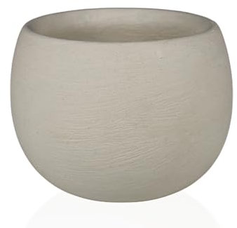 Campella - Vaso Orbis laccato - Vaso decorativo interno - vasi di piante - vasi rotondi, vasi interni ed esterni, esclusivi, eleganti, premium, vasi alti (nero, cemento, grande)