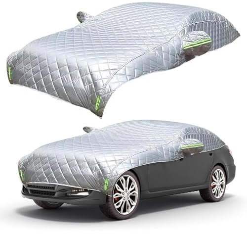 Hagelschutzplane Auto, Autoabdeckung Hagelschutz für SUV & Limousine, Hageldecke Auto mit reflektierenden Streifen, Windfeste Hagelschutzdecke (S)