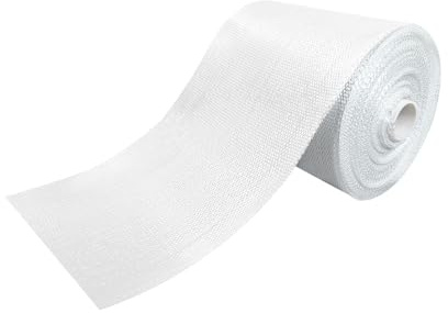 Acuteye Fiberglass Cloth Roll, 4 Inches*99 Feet 6oz Plain Weave Non Adhesive Fiberglass Cloth Tape Strip for Repairing and Reinforcing Pipes, Sinks, Bathtubs, Boats, Cars (1, 4'' * 99')