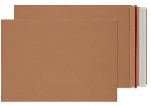 Blake VITA - White Board Envelopes C4 (324 x 229 mm) - Pack of 100 - Heavy Duty 350GSM Hardback - Sustainable 100% Recyclable - Anti-Bend with Rip Strip - Peel and Seal Allboard Envelope (MA9-RS)