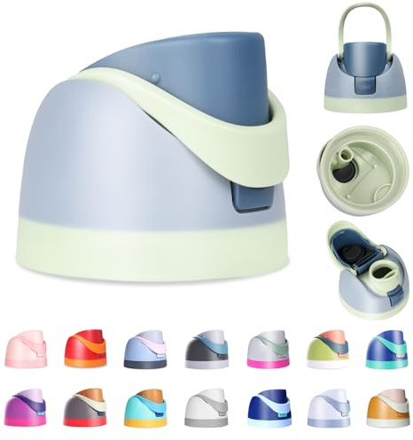 Ruzkq Replacement Lid for Owala Freesip, Compatible with Owala Cup 16oz 24oz 32oz 40oz, One Button Water Bottle Top Lid Replacement Accessory, Leakproof, BPA-Free (Denim)