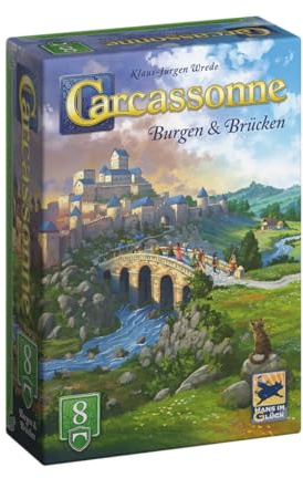 Hans im Glück, Carcassonne – Burgen & Brücken (2025), Familienspiel | 8. Erweiterung mit neuen Plättchen und Brücken für 2-6 Spieler, 45-55 Minuten, Brettspiel ab 7 Jahren, Deutsch