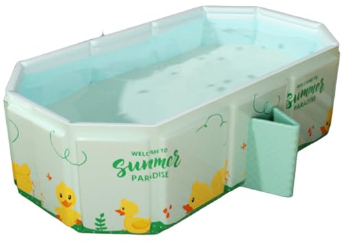 Zusammenklappbarer Babybadebadbadewanne Babybadewanne 30.7x17.7x11.8 Zoll Zusammenklappbarer Badewanne mit doppelten Aussagen und Stützung Füße Plastik tragbare Wanne für Kinder 0-8 Jahre alt
