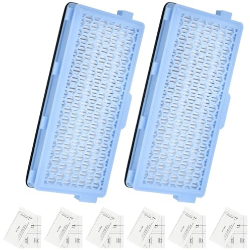 2 Filter für Miele Staubsauger und 6 Abluftfilter Ersatzfilter | für Miele Compact C1, C2, Complete C2, C3, S8340 S8360 S8380,für S4000, S5000, S6000 & S8000 Serie