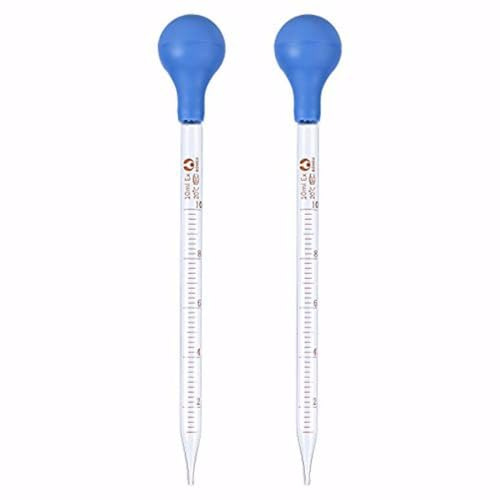 Zanthicia Dickglas Tropfer, wiederverwendbar, tragbar, Messtransfer, Gummikopf, Waage, Pipette, 10 ml, Heimlaborbedarf, 10ml