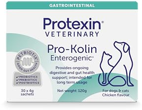 Protexin Veterinary Pro-Kolin Enterogenic Gut Health Sachets for Cats and Dogs, Chicken Flavour, 30 Sachets