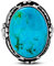 Süden Western Native American Stil Leaf Großer Ovaler Edelstein Boho Türkis Statement Ring Western Schmuck Für Frauen .925 Sterling Silber