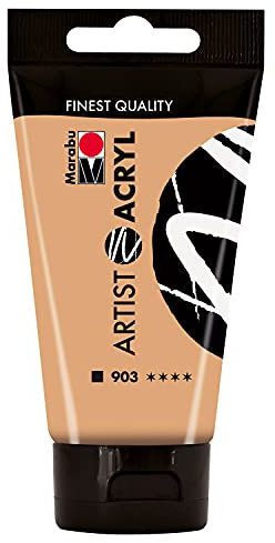 Marabu 12200002903 - Artist Acryl rosé-beige 75 ml, feine Acrylfarbe in Künstlerqualität, auf Wasserbasis, pastose Konsistenz, hoch pigmentiert, sehr gute Brillanz und Deckkraft