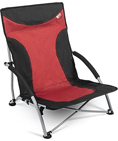 Unbekannt Strandstuhl mit extra hoher Tragkraft bis zu 100Kg, extra breite Standfüße, auch ideal für weichen Boden, optimal für Picknick, Camping und Festival´s, Minimales Eigengewicht von nur 3Kg