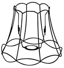 QAZQA Retro Stahl Metall Lampenschirm schwarz 25I21 - Granny Frame,