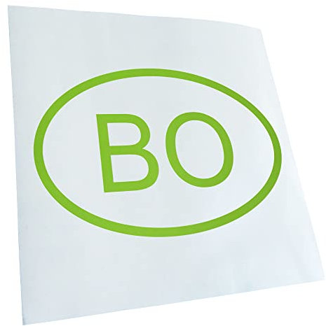 - Autoaufkleber - Bolivien BO Aufkleber für Auto, Laptop, Fahrrad, LKW, Motorrad mehrfarbig JDM Decal Racing