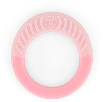Twistshake-Beißring für Neugeborene ab 1 Monat | Beißring Stimuliert und Massiert wundes Zahnfleisch | Glättendes Relief mit Griff | BPA-frei | Rosa
