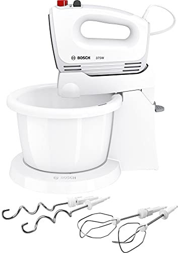 Bosch MFQ2600G - Batidora (Batidora de varillas, Blanco, Batir, Amasar, Mezcla, CE, VDE, 375 W, 220 - 240 V)