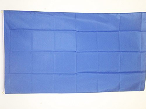 AZ FLAG - Drapeau Unicolore Bleu - 90x60 cm - Polyester léger - Drapeau De Couleur Bleue Avec Oeillets Métalliques Intégrés - 40g