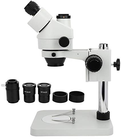 Trinocular Stereo Microscope 7X-45X Electron Microscope Adjustable Magnification Laboratory Observation Tool
