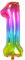 Folat 63241 Folienballon Yummy Gummy Rainbow Ziffer/Zahl 1-86 cm, Mehrfarbig