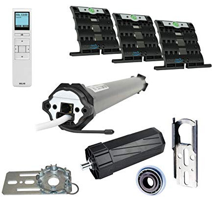 smarotech® Nachrüstset zum Modernisieren von Gurt/Kurbel auf Selve Rollladenmotor SE Pro-COM 2/15 (bis 6,5m²) mit Commeo Multi Send inkl. smarotech® Montageset SW60 (für 60mm 8-kant-Wellen)