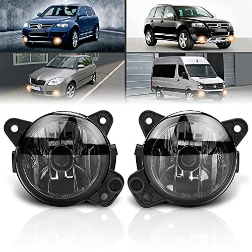 TangMiGe Nebelscheinwerfer Kompatibel mit Volkswagen VW Transporter Multivan T5 (7E 7F 7J 7H), Touareg 7L, Polo 9N, Crafter 30-50 2E; Skoda Praktik, Roomster 5J, Fabia I II 1 2 (6Y2 6Y3 6Y5 542 545)