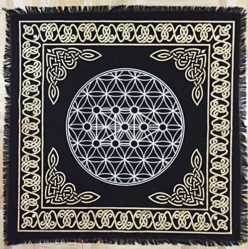 Indian Consigners Geometrische Geometrie Altar Tuch Hexerei Hexerei Tischdecke Ändern Heilig Tischtuch Spirituell Buchstabieren 18 (Geometrisches Gold Silber)