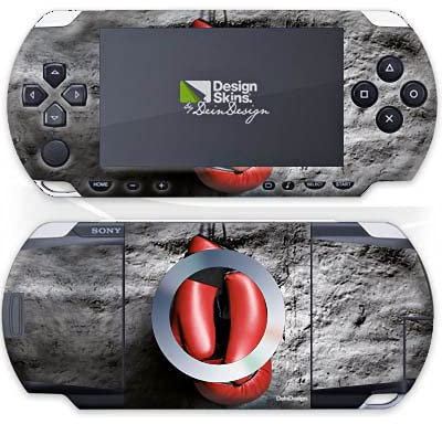 DeinDesign Skin kompatibel mit Sony PSP 1000 Folie Sticker Boxen Boxhandschuhe Sport