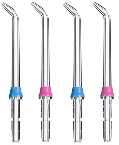 4 Stücke Mundduschen, Dental Flosser Water, Ersatz Jet Tipps Zahnärztlich Wasser, Flosser Water, Munddusche Düsen, Munddusche Zubehör für WP-100 WP-250 WP-462 WP-660 (Blau, Pink)