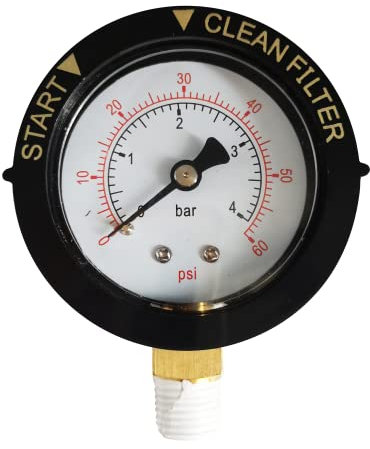 DEF Manometer 0-60 PSI 190058 Ersatz für Pentair und Hayward Pool/Spa Ventilfilter untere Halterung