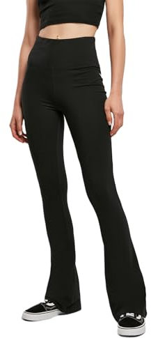 Urban Classics Damen Ladies Organic Stretch Jersey Bootcut Leggings Yoga Pants, Schwarz, 3XL EU