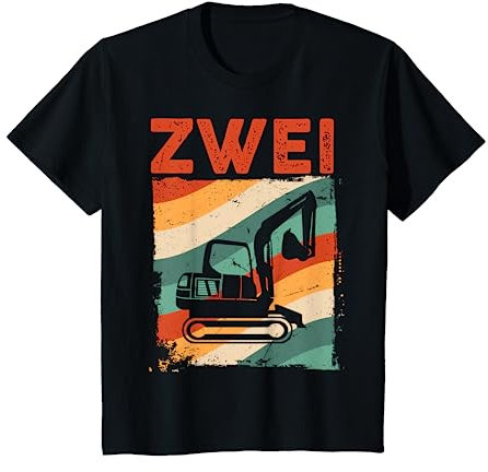 Kinder Bagger 2 Jahre | Baustelle | 2. Geburtstag Junge Bagger T-Shirt
