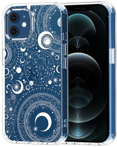 MOSNOVO für iPhone 12 / iPhone 12 Pro Hülle – Durchsichtige, schlanke, stoßfeste TPU+PC-Handyhülle, [6,6 Fuß Fallschutz/Anti-Abziehen] - Konstellation