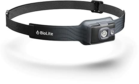 BioLite, HeadLamp 325 - Lightweight & Bright USB Headlamp, Midnight Grey
