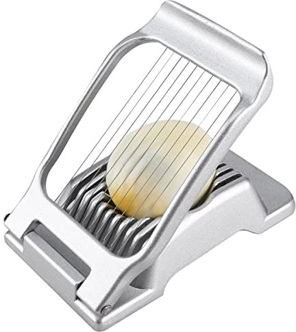 Your's Bath Egg Slicer Heavy Duty Aluminium Alloy Egg Slicer Cutter for Hard Boiled Eggs Multipurpose Mini Manual Egg Cutter for Egg Ham Mushroom Strawberry Banana Soft Fruit
