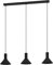 EGLO Hängelampe Morescana, Esstisch Pendelleuchte 3-flammig, Esszimmerlampe New Nordic aus Metall in Schwarz, Hängeleuchte mit E27 Fassung