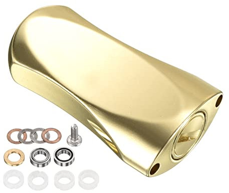 PATIKIL Rollenknopf Ersatz Metall Angelrolle Power Handgriff Knopf für S/D Angelrolle Zubehör hellgolden