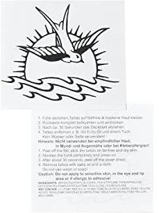 5 x Jack Sparrow Tattoo - Schwalbe, Sonne, Meer - Temporary Body Tattoo (5)