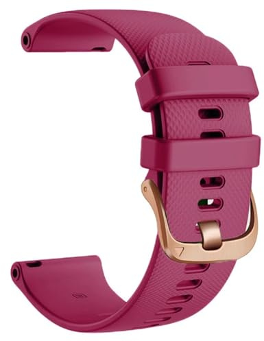 IENYU 18 20 22mm Smart Watch Official Straps For Garmin Venu 2 Silicone Wristband Belt For Garmin Venu 2S SQ Bracelet Watchband (Color : Fuchsia, Size : 22 For Garmin Venu 2)
