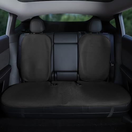 Topabyte Passar för Tesla Model Y 2020–2024, bakre bilsätesöverdrag, andningsbart inre säte, kuddfodral, skydd för alla årstider (utan logotyp)