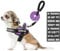Animire Service Hundegeschirr und Leine, Set XS, Lila, mit 10 Patches, reflektierend, für kleine Hunde