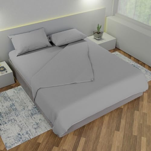 Leonardo Home - completo matrimoniale da Letto in cotone - compreso nel completo 1 lenzuolo - 2 federe per cuscini standard - 1 sotto con angoli