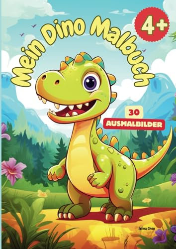 Dinosaurier Malbuch, ab 4 Jahren, 30 süße Dinobabys zum Ausmalen