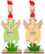 YIEUR 2 Stück Ostern Hahn Holz Figuren groß Aufsteller Osterhahn Deko, 29.5cm Osterdeko Hahn Osterhahn Holz zum Hinstellen für Draußen Tischdeko Garten Deko (Hahn)